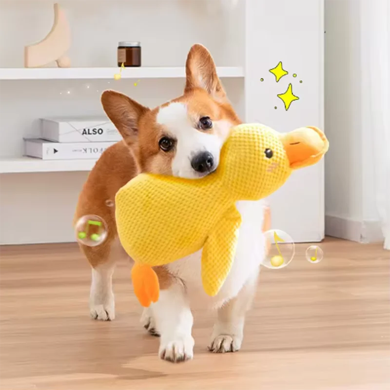 Interactive Duck Plush Dog Toy