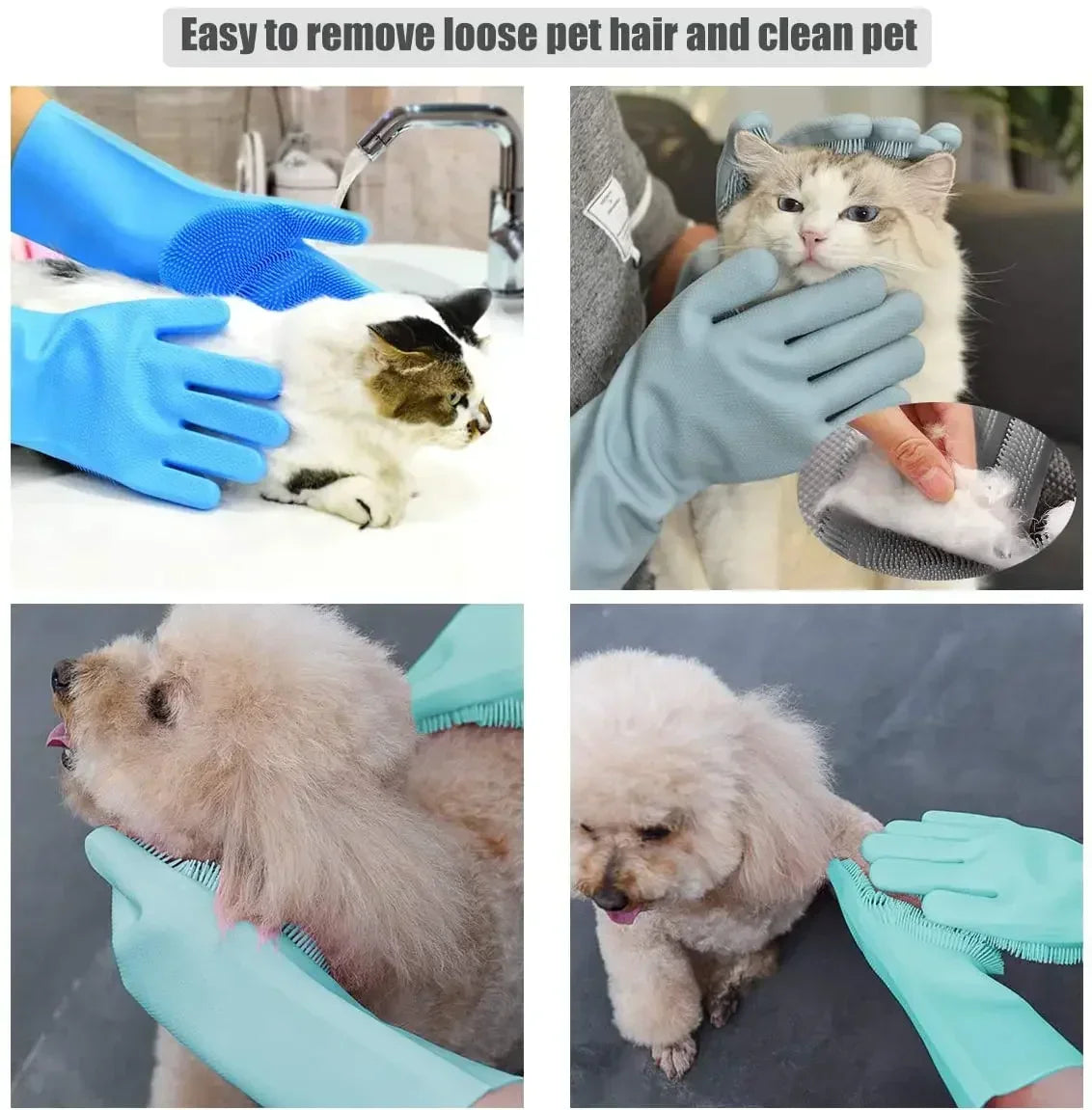 Pet Grooming Bathing Gloves