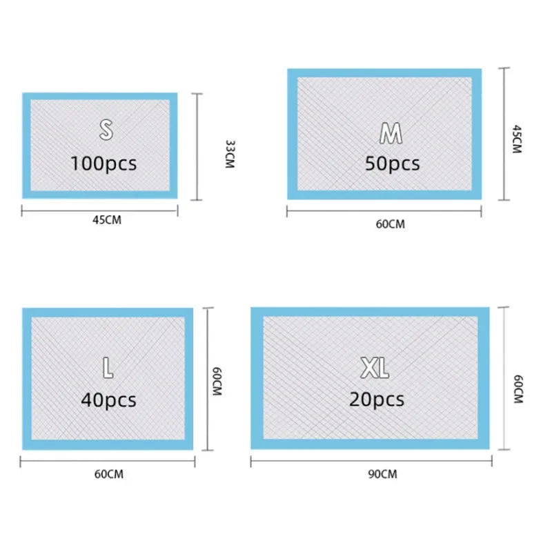 Disposable Puppy Training Pee Pads – Quick-Dry, Absorbent, Multiple Pack Sizes