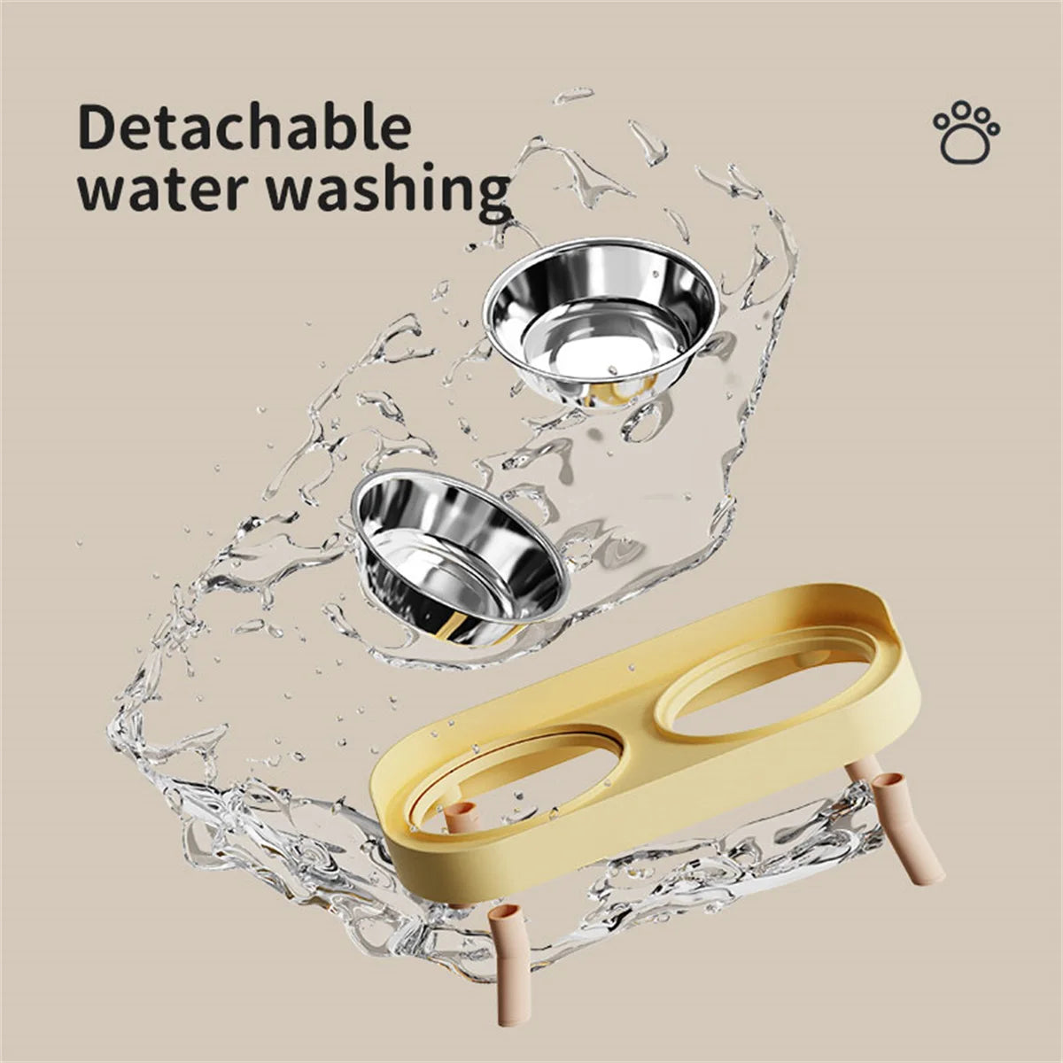 Colorful Stainless Steel Double Pet Bowl
