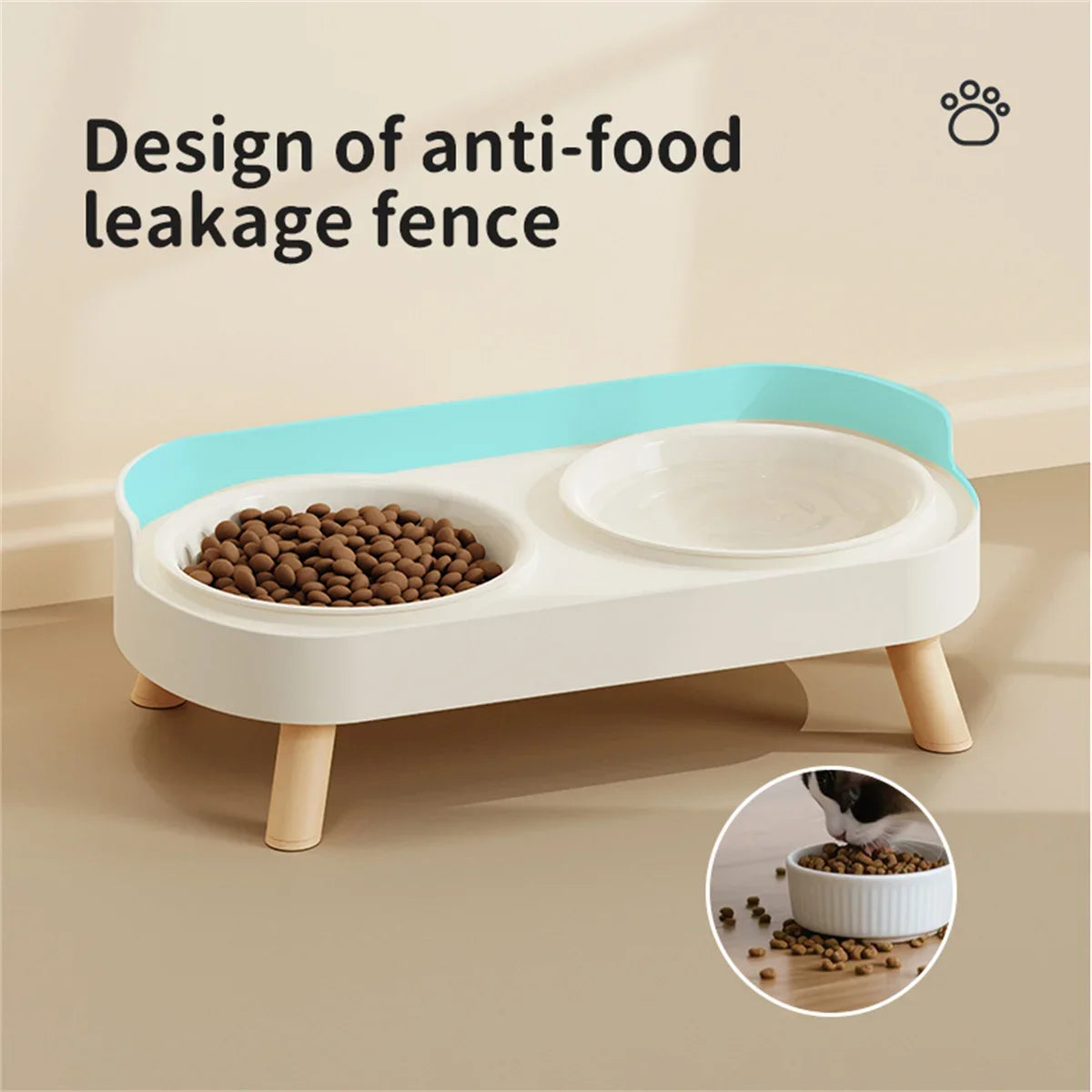 Colorful Stainless Steel Double Pet Bowl