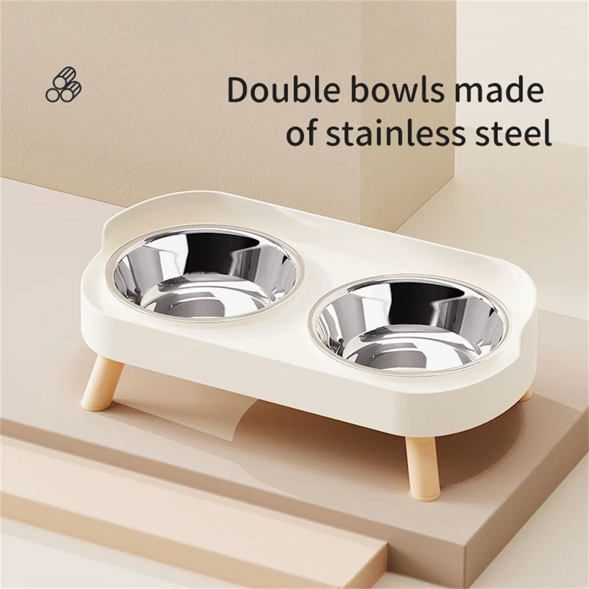 Colorful Stainless Steel Double Pet Bowl