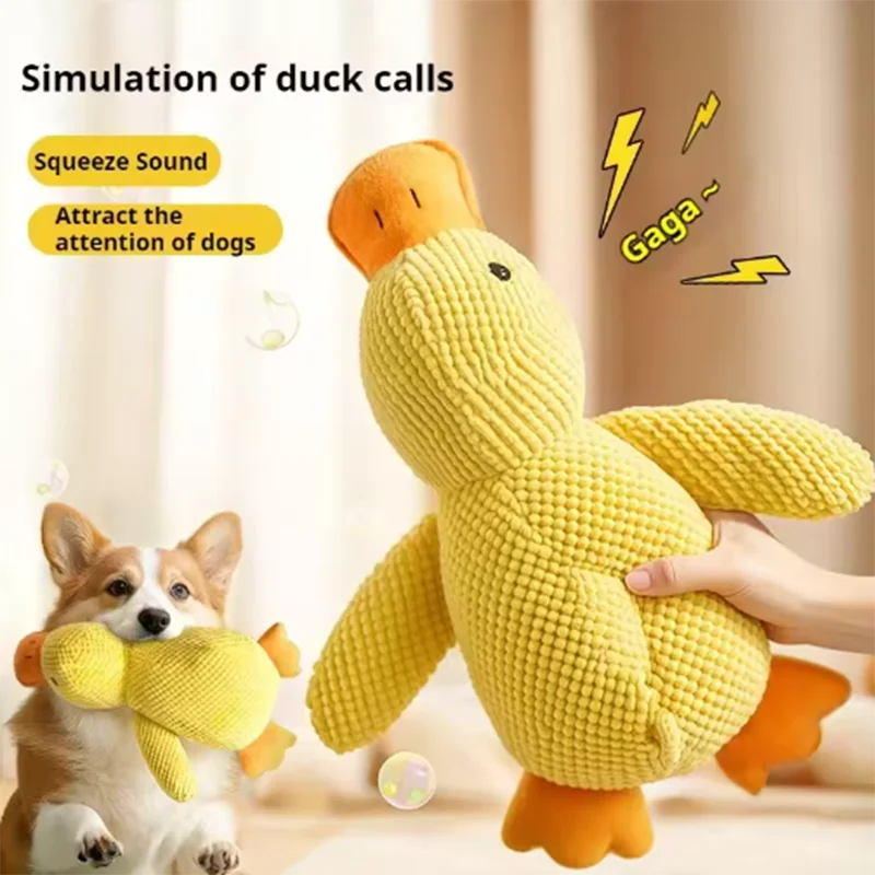 Interactive Duck Plush Dog Toy