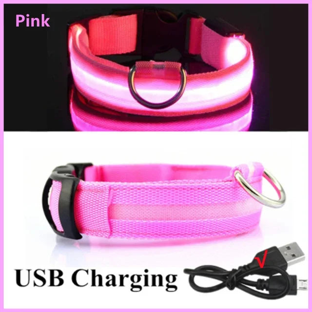 Rechargeable LED Glowing Dog Collar