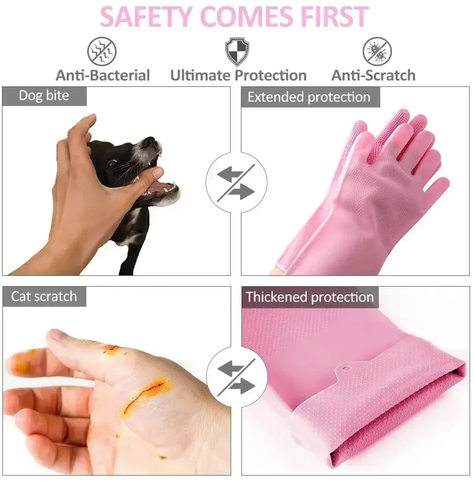 Pet Grooming Bathing Gloves