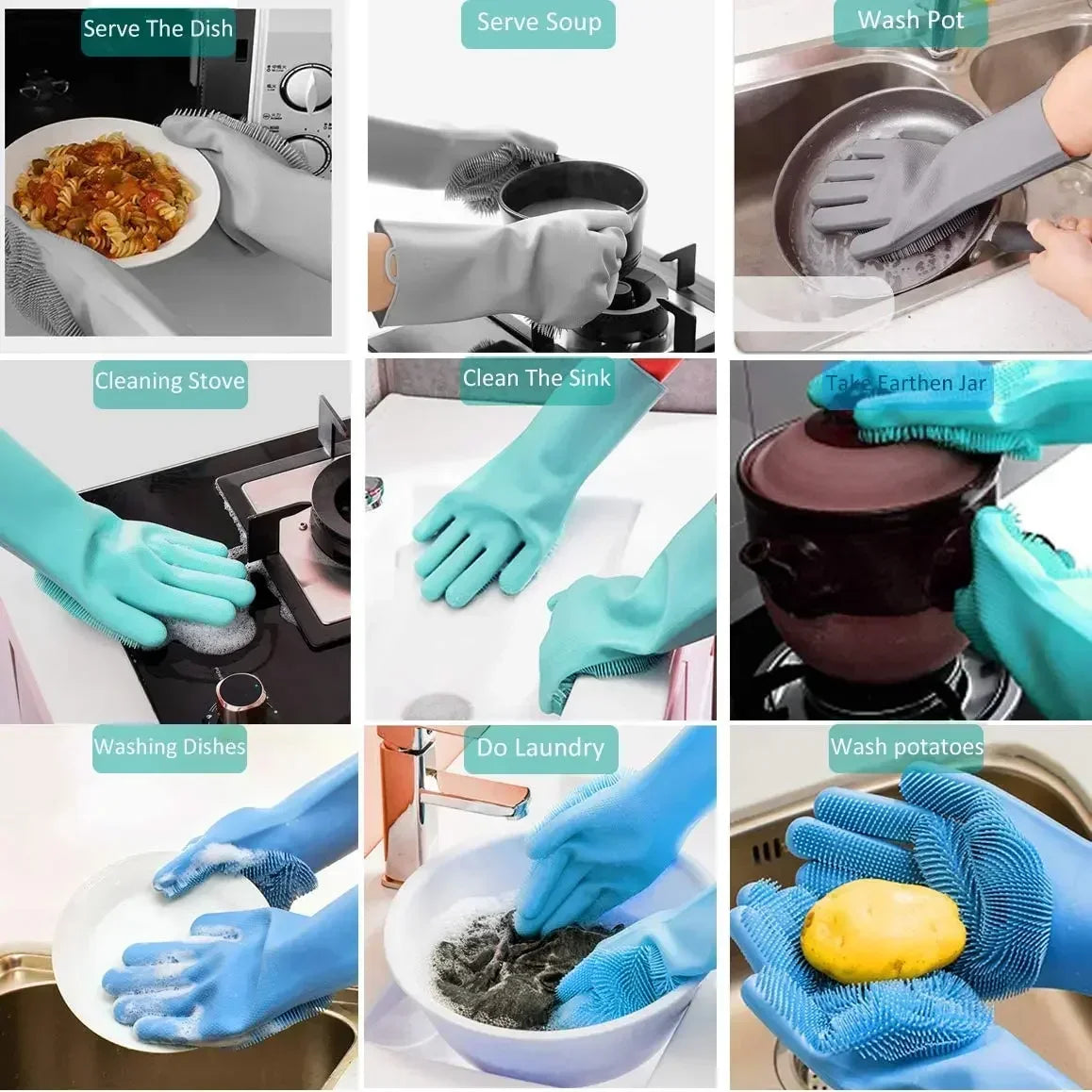 Pet Grooming Bathing Gloves