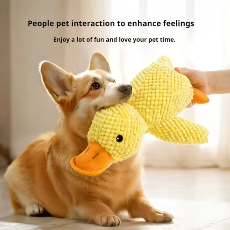 Interactive Duck Plush Dog Toy