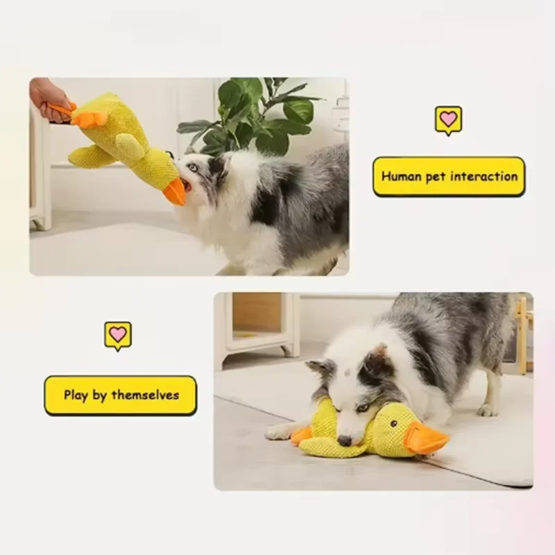 Interactive Duck Plush Dog Toy