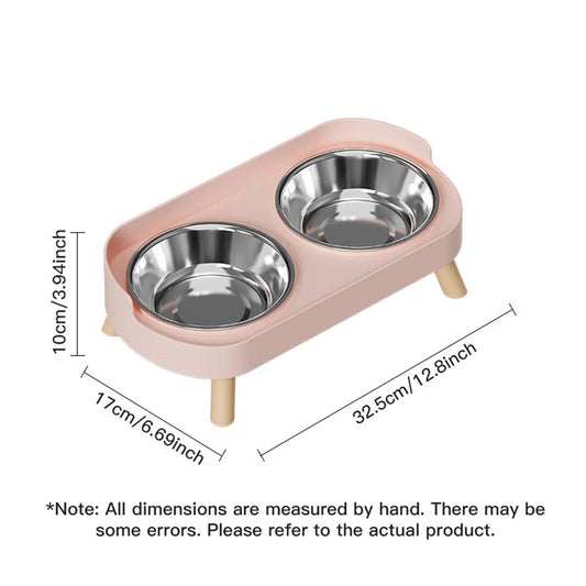Colorful Stainless Steel Double Pet Bowl