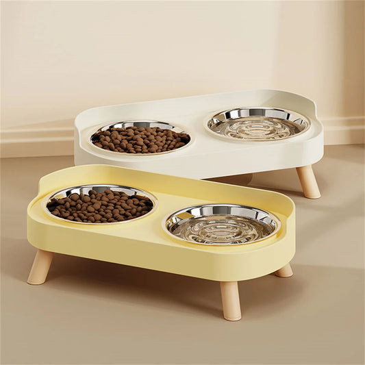 Colorful Stainless Steel Double Pet Bowl