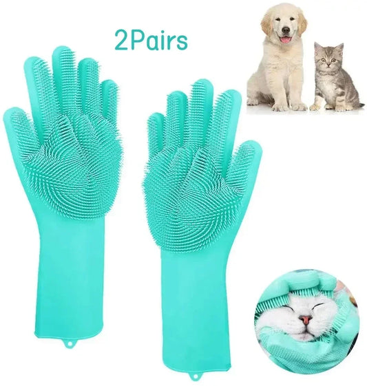 Pet Grooming Bathing Gloves